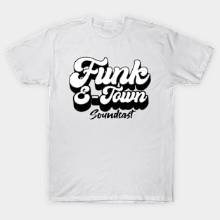 FUNK E-TOWN SOUNDCAST  - Dropshadow 2 Logo (Black) T-Shirt